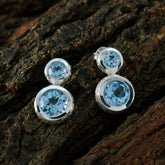 Eleanor Blue Stud Earrings for Everyday Glam